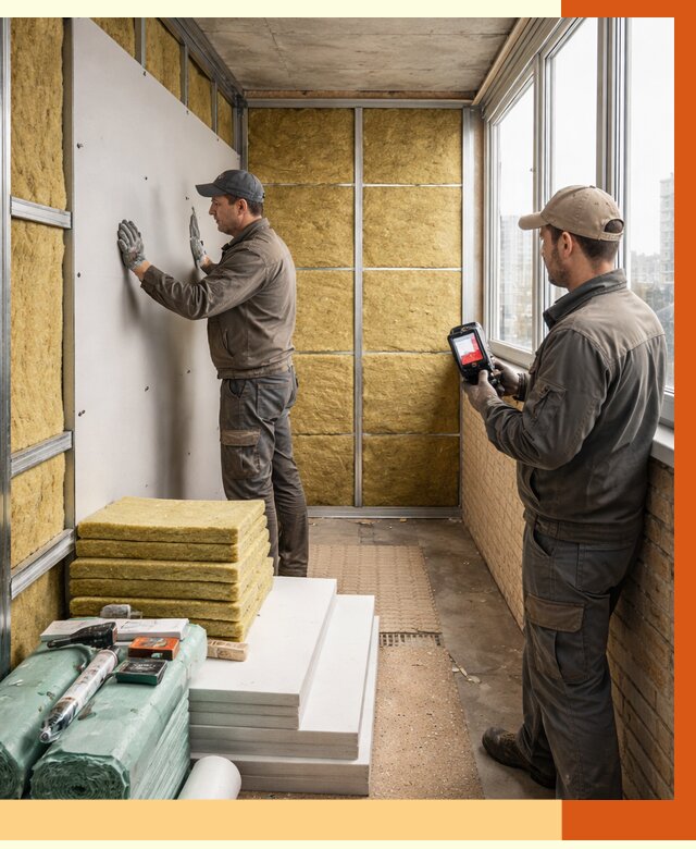 Утепление балкона в Курганинске от 4680 руб. под ключ | ТепломастерКгн